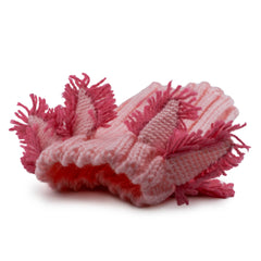 Axolotl dog snood, 3/4 angle view