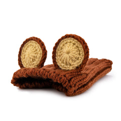 Grizzly Bear dog snood, 3/4 angle view