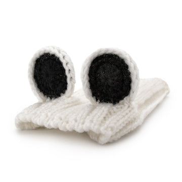 Panda Bear dog snood, 3/4 angle view