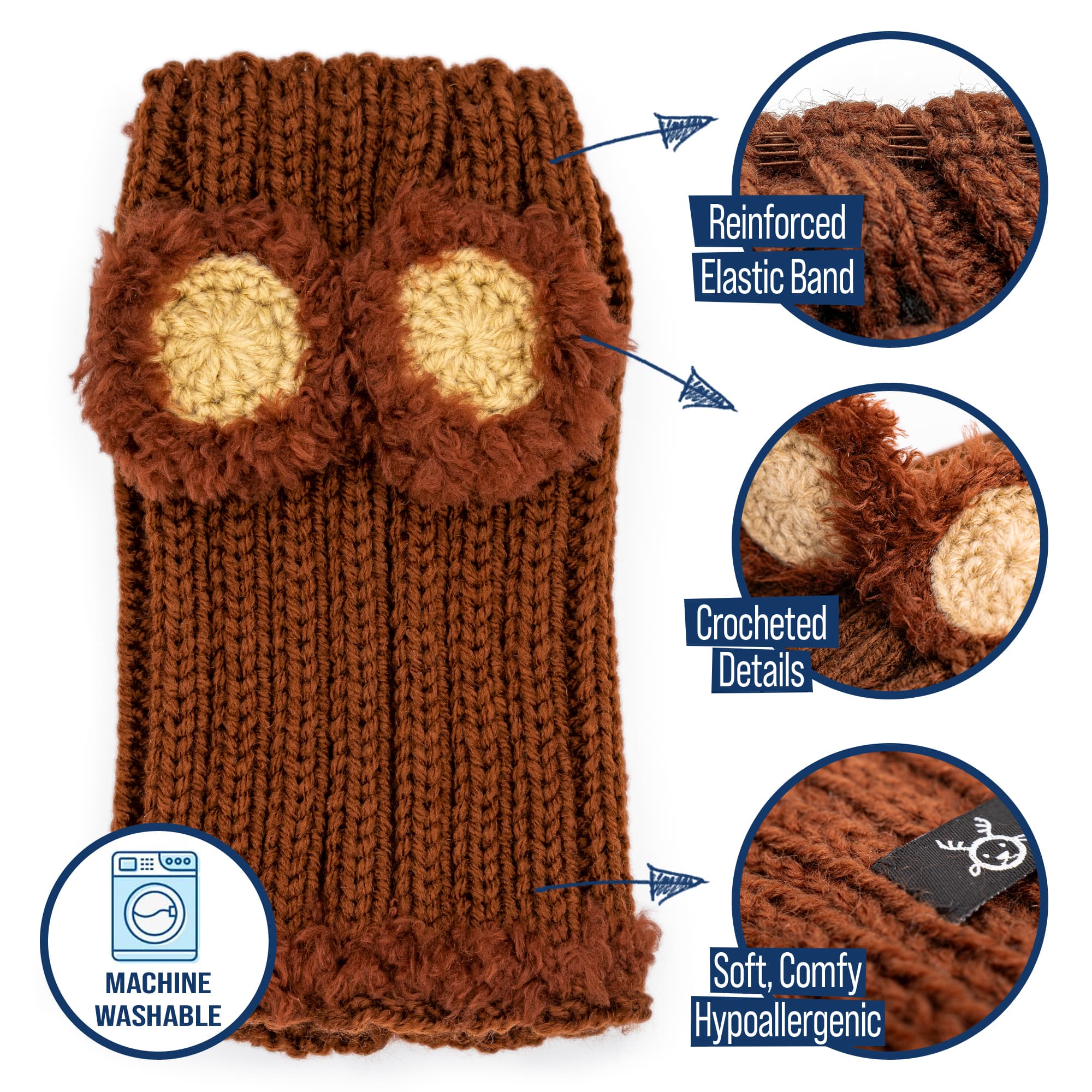 Fuzzy Bear dog snood features and benefits