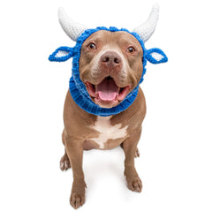 Blue Ox dog snood, front view