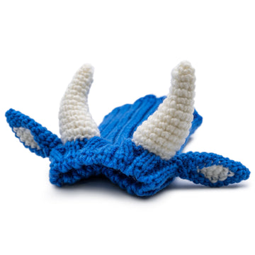 Blue Ox dog snood, 3/4 angle view