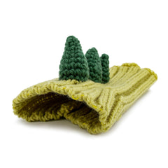 Dinosaur dog snood, 3/4 angle view