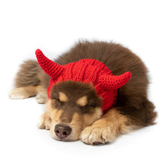 Devil dog snood, front view