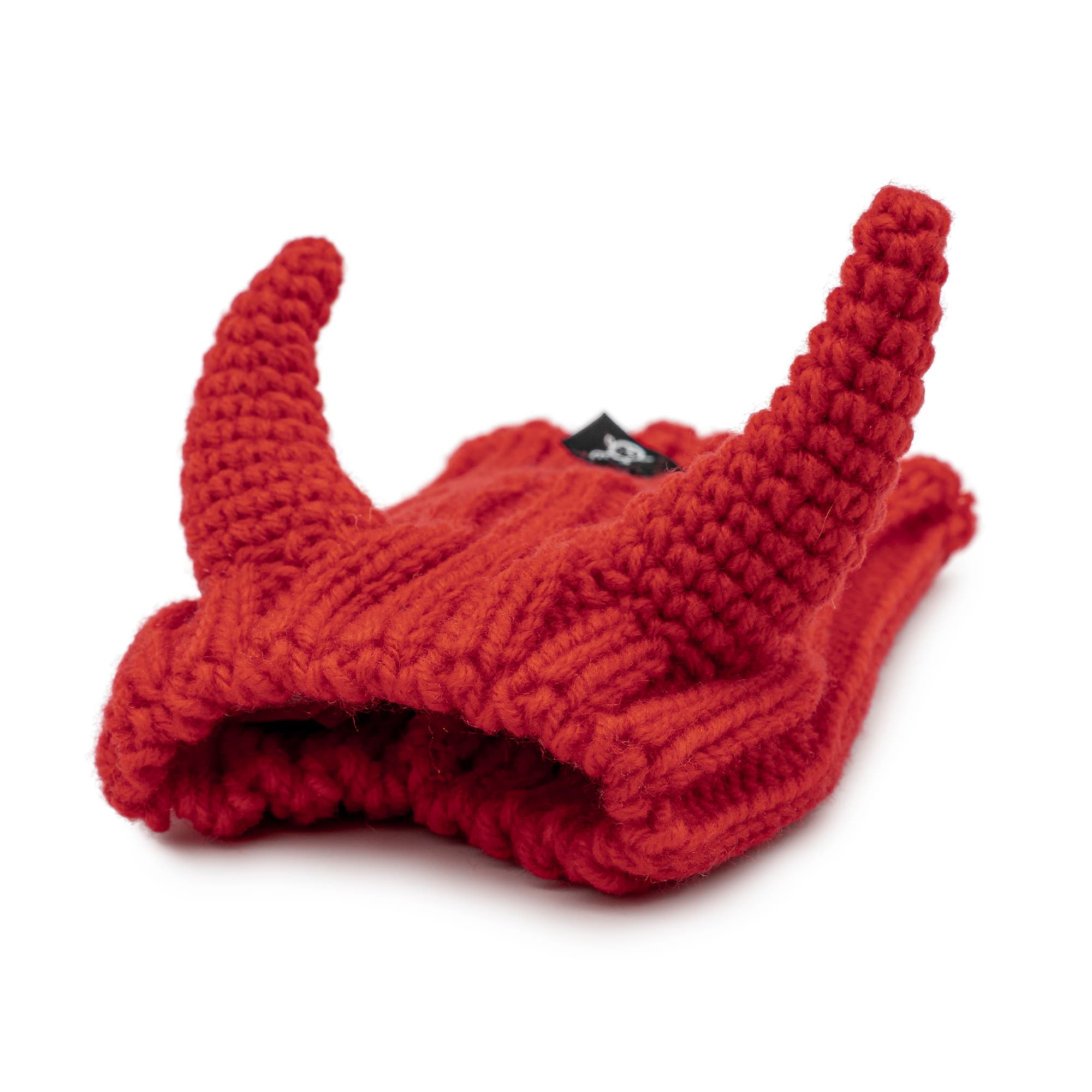 Devil dog snood, 3/4 angle view