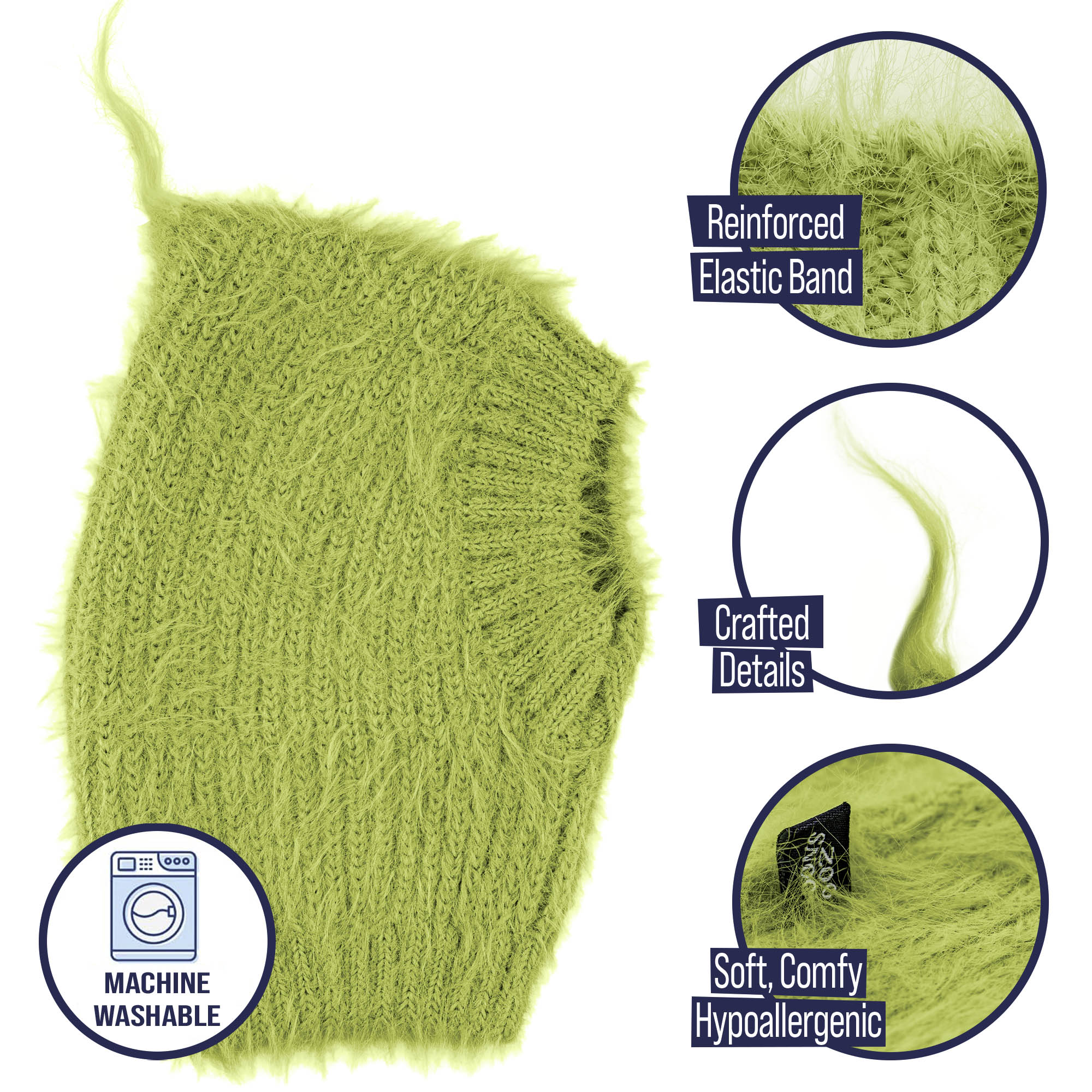 Christmas Grouch dog snood features and benefits