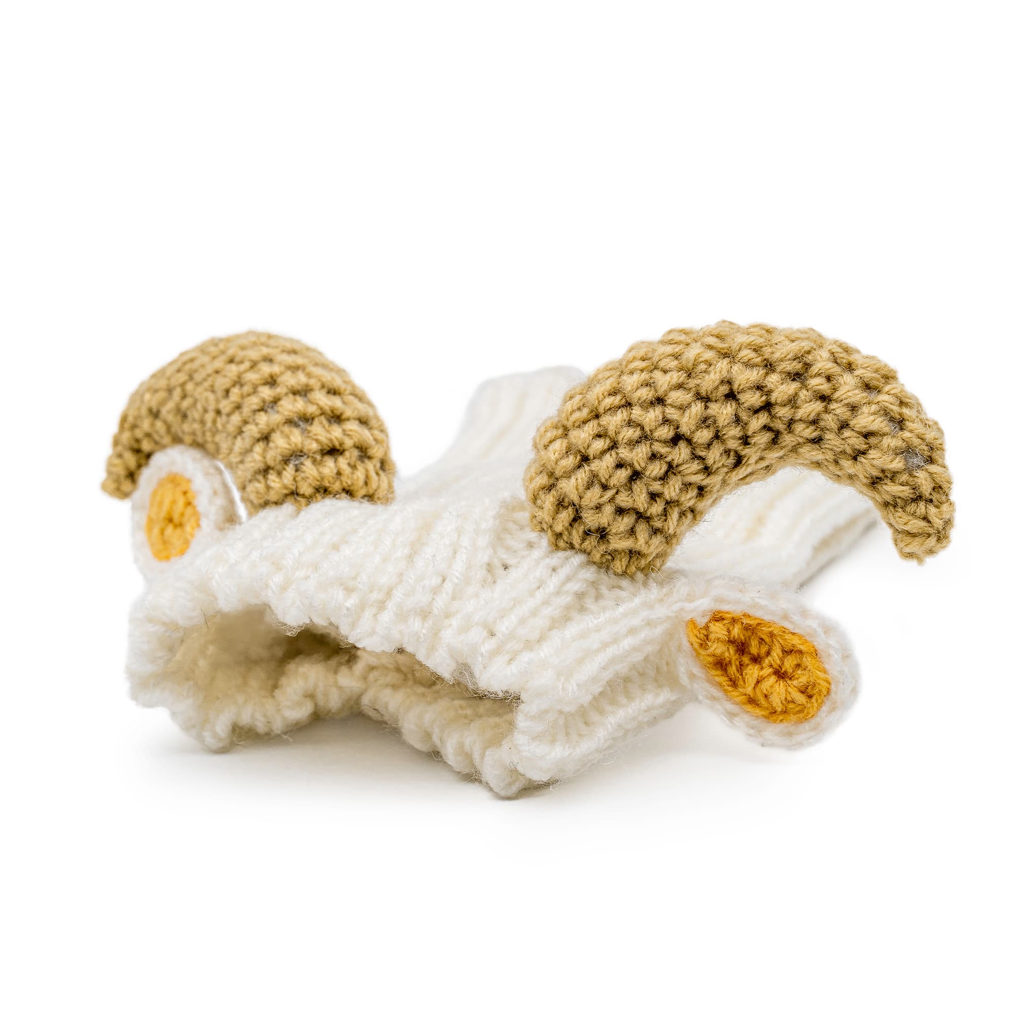 Goat & Ram dog snood, 3/4 angle view