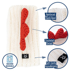 White Rooster dog snood features and benefits