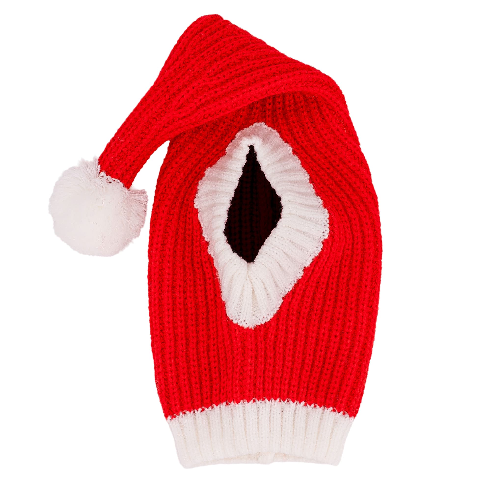 Santa dog snood, flat lay photo