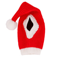 Santa dog snood, flat lay photo