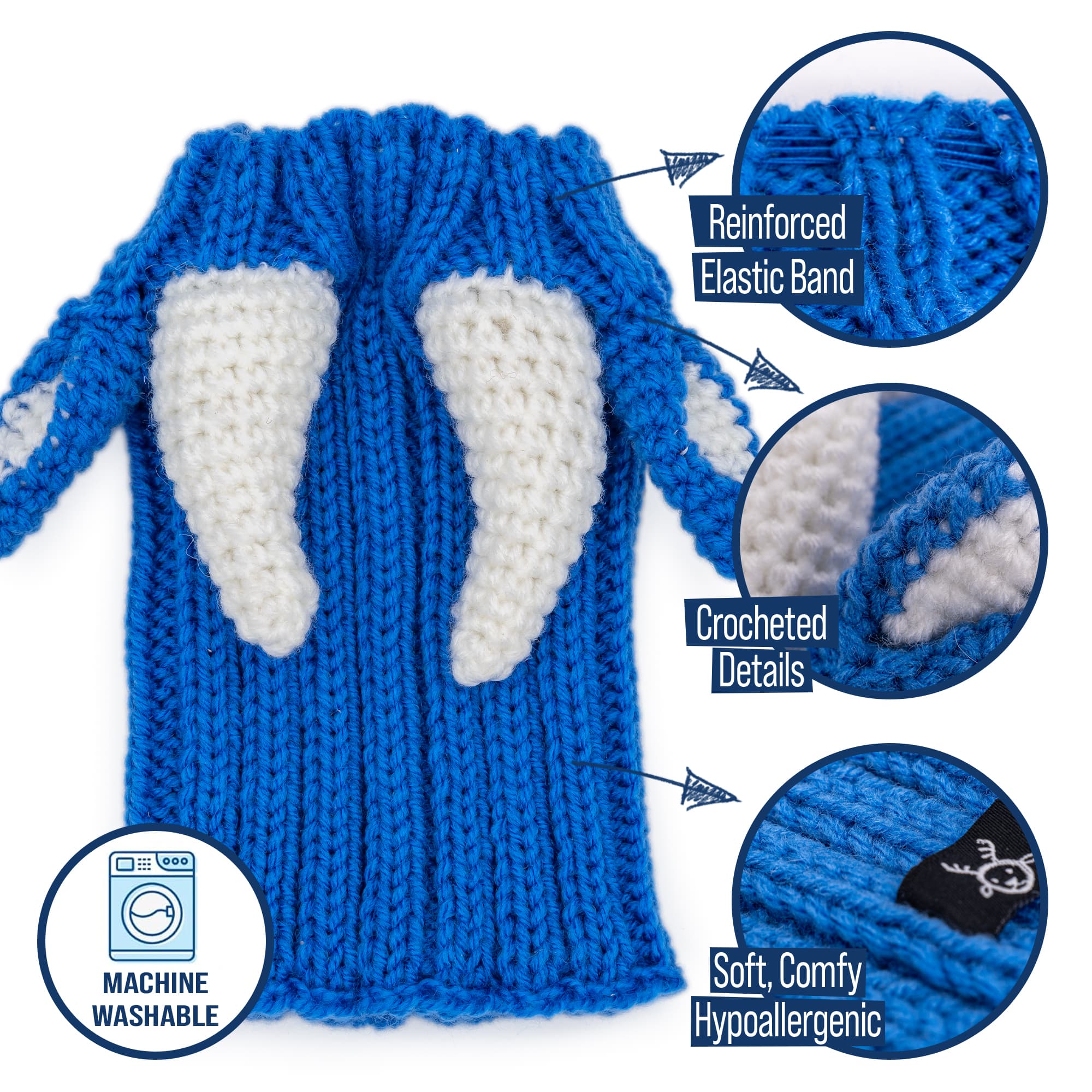 Blue Ox Zoo Snood - The Viral Cute Crochet Dog Snood Costume to