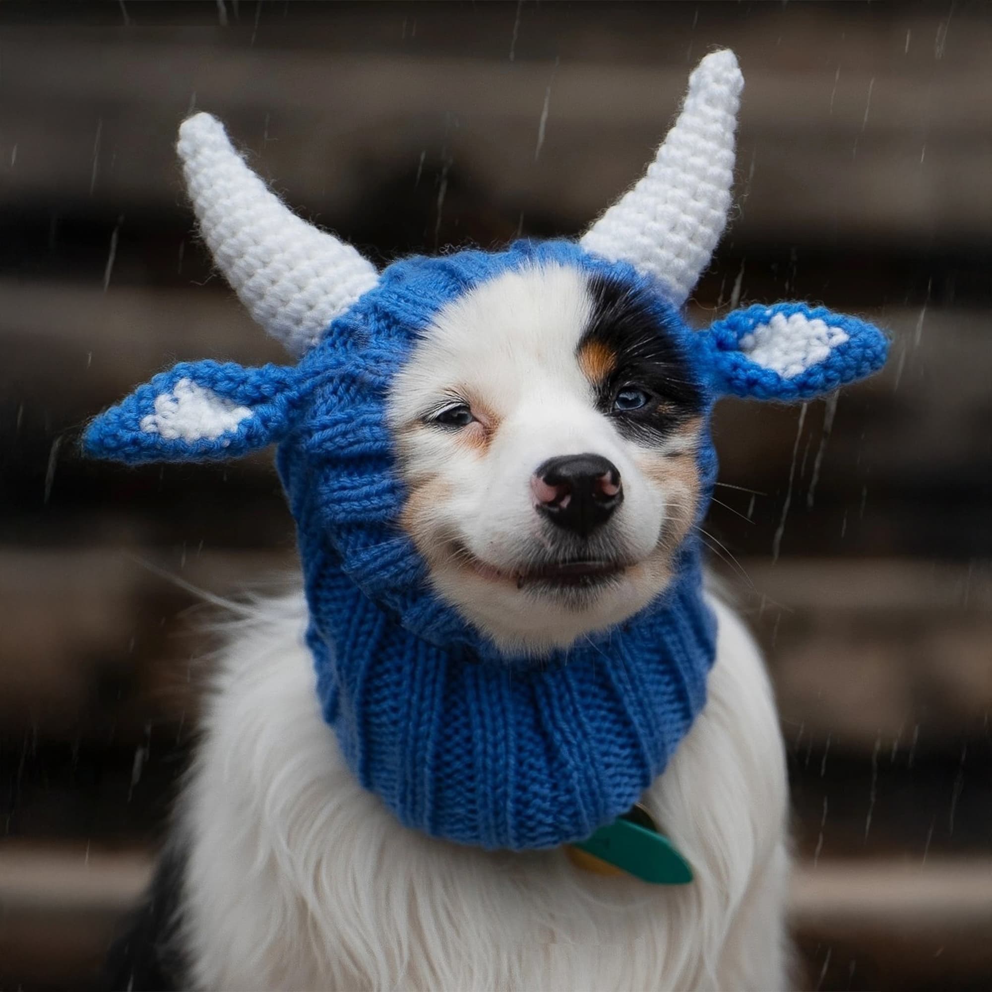 Blue Ox Zoo Snood - The Viral Cute Crochet Dog Snood Costume to