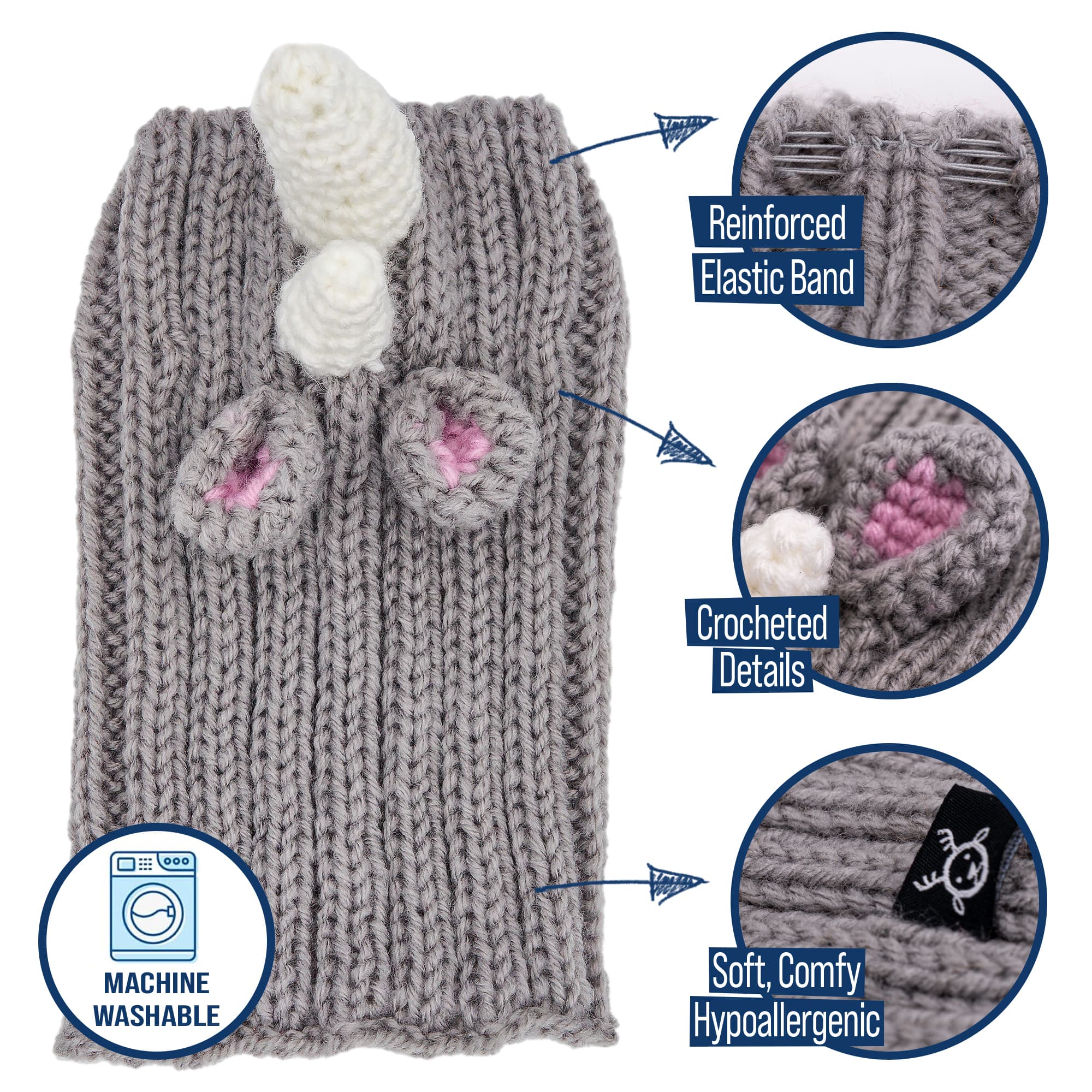 Rhino Zoo Snood - The Viral Cute Crochet Dog Snood Costume to Keep