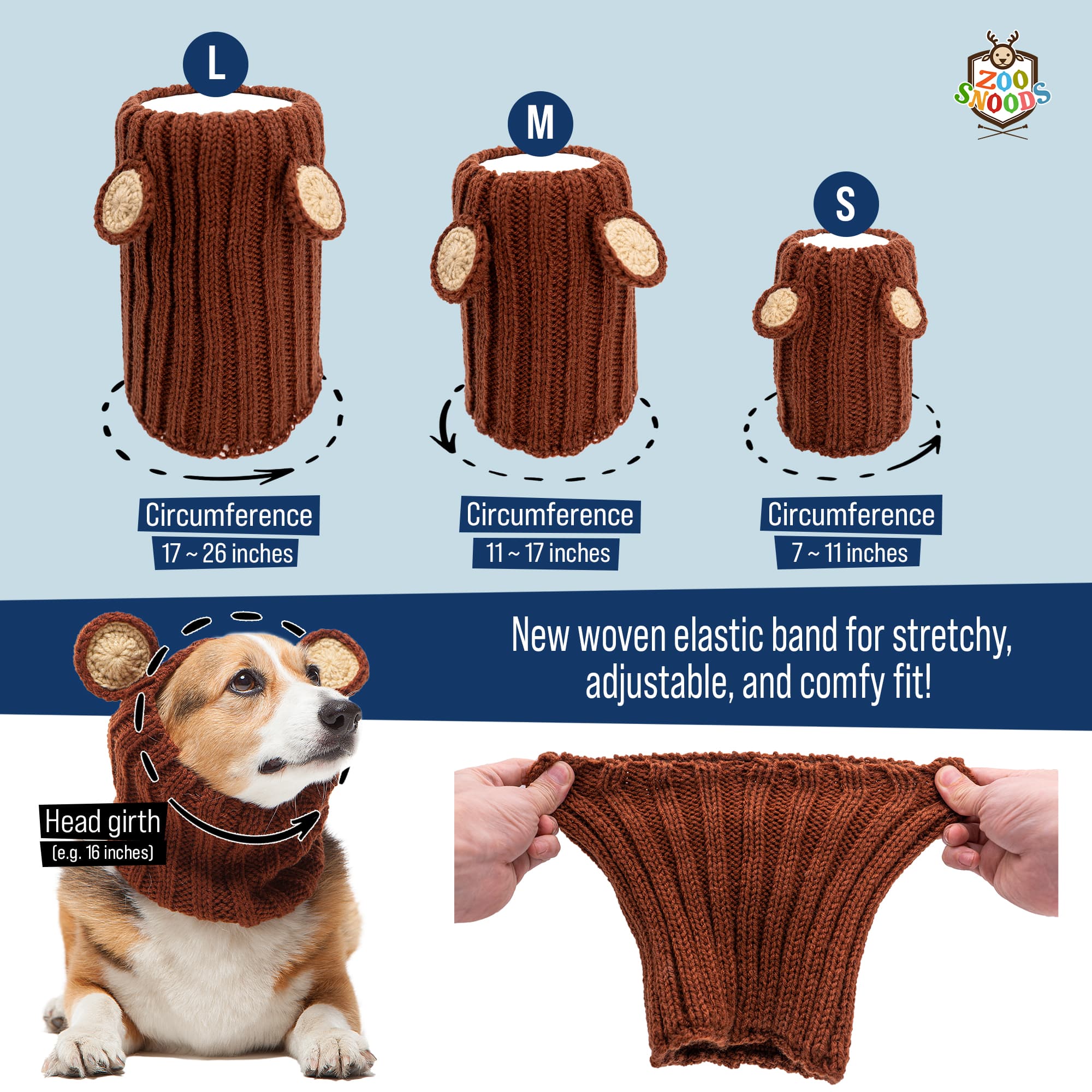 Blue Ox Zoo Snood - The Viral Cute Crochet Dog Snood Costume to