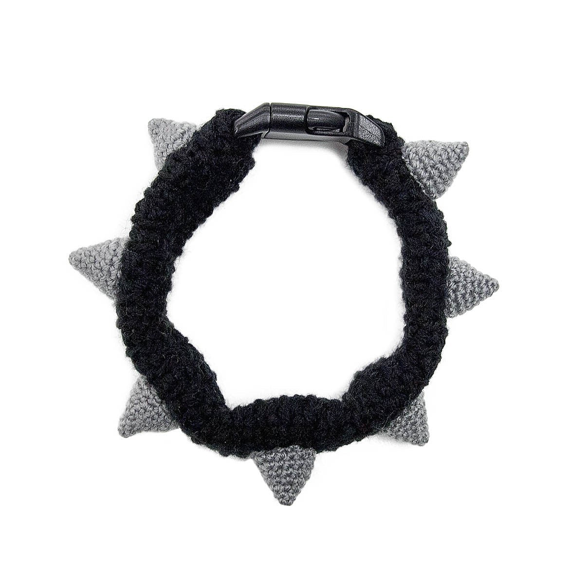 Dog Snood Costume Crochet Spiked Collar top view